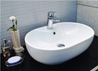 Раковина-чаша CeramaLux 59 9163 Белая фаянс накладная