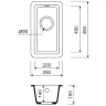 Кухонная мойка Iddis Tanto 26 TU1P261i87 Песок искусственный камень (литьевой мрамор) встраиваемый