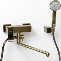 Смеситель для ванны WasserKRAFT Exter 1602L универсальный Светлая бронза латунь на стену