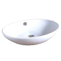 Раковина-чаша CeramaLux 63 D1104 Белая фаянс накладная