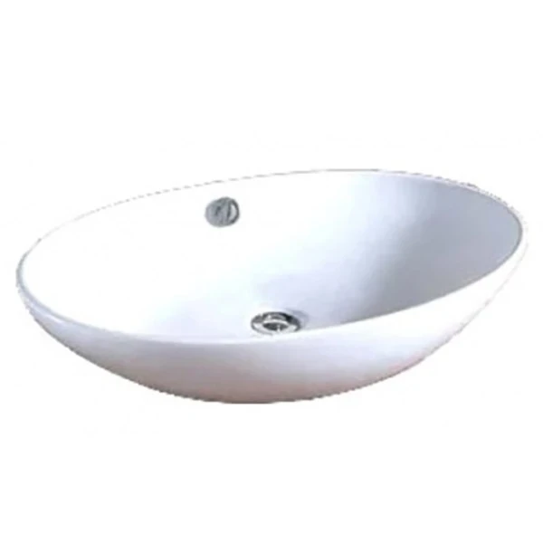 Раковина-чаша CeramaLux 63 D1104 Белая фаянс накладная