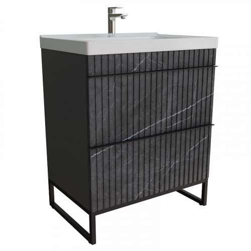 Тумба под раковину Mixline Окленд 70 551729 цвет Графит мрамор