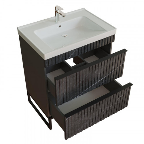 Тумба под раковину Mixline Окленд 70 551729 цвет Графит мрамор