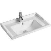 Раковина SantiLine 70 SL-2112 (70) Белая фаянс полувстраиваемая