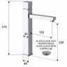 Смеситель для раковины Remer SQ3 S10L Хром латунь