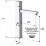 Смеситель для раковины Remer SQ3 S10L Хром латунь