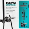 Душевая система Grocenberg GB7038BL с термостатом Черная матовая
