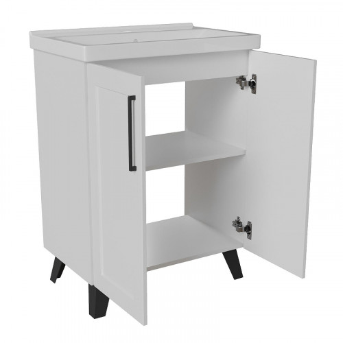 Тумба под раковину Mixline Риф 60 557280 цвет Белый