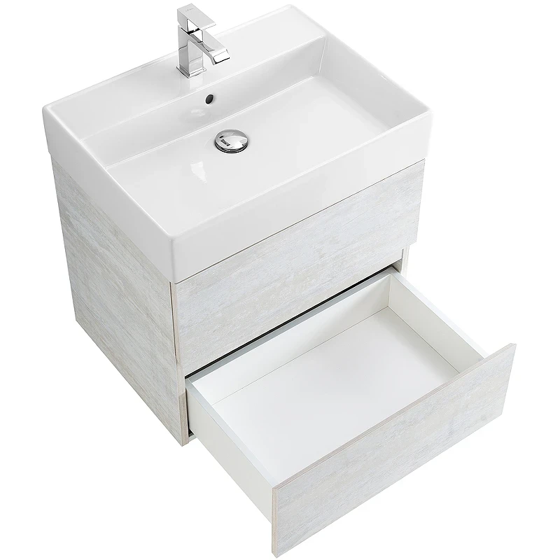 Тумба под раковину Cezares Molveno 46 60 MOLVENO 46-60-2C-SO-LB подвесная Legno Bianco МДФ / ЛДСП