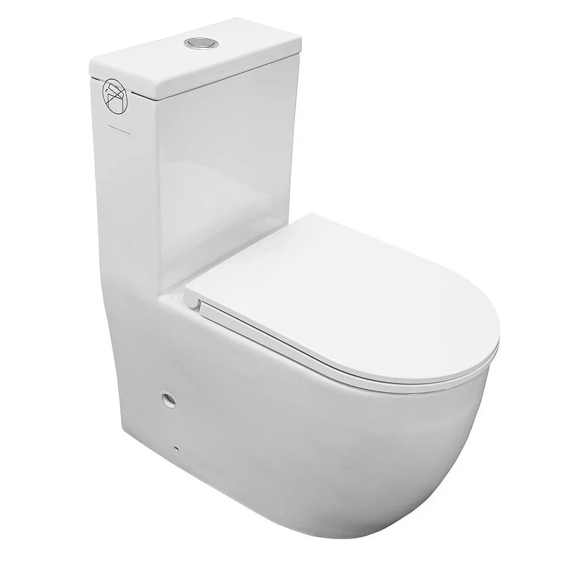 Унитаз моноблок Azario Velluto Торнадо AZ-6281 цвет Белый с сиденьем Микролифт
