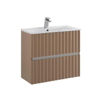 Тумба под раковину Art&Max Elegant 60 AM-ELEGANT-600-2C-SO-CM-LED подвесная цвет Капучино матовый