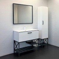 Зеркало Comforty Бредфорд 90 00-00009954 Серый графит МДФ / ЛДСП, стекло