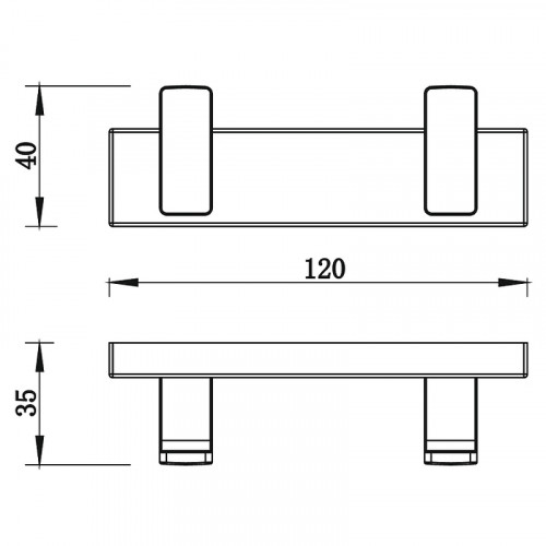 Двойной крючок Whitecross Cubo gold CU2412GL Золото