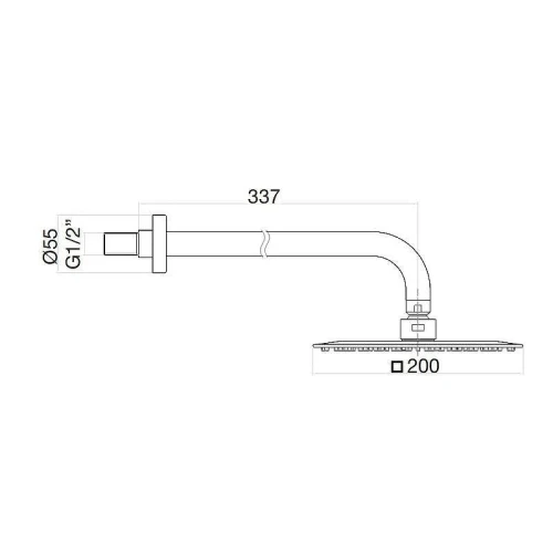 Верхний душ Fiore 30CR8650 цвет Хром