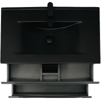 Тумба с раковиной Bond Wave 80 T01807-S05B подвесная Графит матовый МДФ / ЛДСП