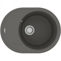 Кухонная мойка Lemark Lacha 620 9910053 Серый шелк искусственный камень (литьевой мрамор) встраиваемый