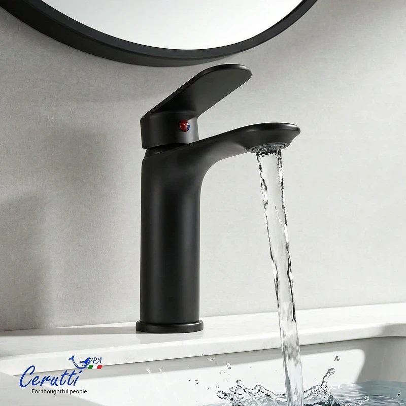 Смеситель для раковины Ceruttispa Орацио (Orazio) MB CT12070 12070 цвет Черный матовый