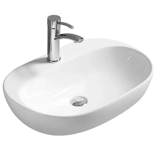 Раковина SantiLine 53 SL-1024 Белая фаянс накладная