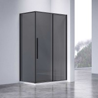 Душевой уголок Vincea Slim-N 130x90 VSR-4SN9013CGB профиль Черный стекло тонированное