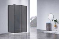 Душевой уголок Vincea Slim-N 130x90 VSR-4SN9013CGB профиль Черный стекло тонированное