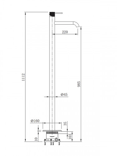 Смеситель для раковины AltroBagno Bilancia 010304 BC цвет Медь матовая
