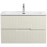 Тумба с раковиной Cezares Duet-N 80 DUET-N-800-2C-SO-AS-P+Duet 80 CZR-8095-80 подвесная Альпака брашированная