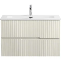 Тумба с раковиной Cezares Duet-N 80 DUET-N-800-2C-SO-AS-P+Duet 80 CZR-8095-80 подвесная Альпака брашированная