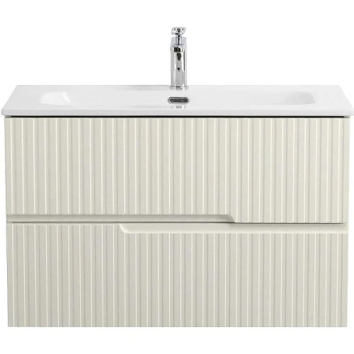 Тумба с раковиной Cezares Duet-N 80 DUET-N-800-2C-SO-AS-P+Duet 80 CZR-8095-80 подвесная Альпака брашированная