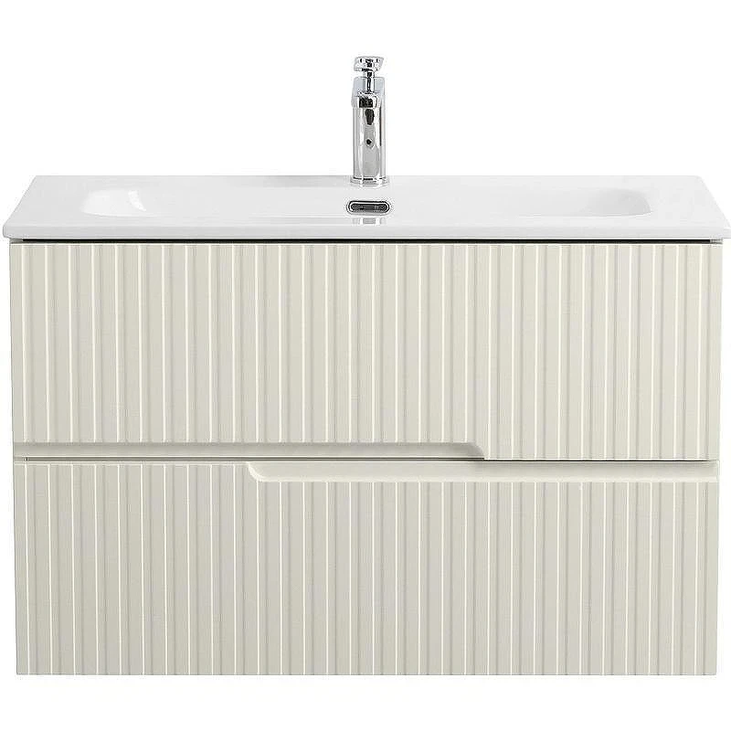 Тумба с раковиной Cezares Duet-N 80 DUET-N-800-2C-SO-AS-P+Duet 80 CZR-8095-80 подвесная Альпака брашированная