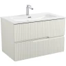 Тумба с раковиной Cezares Duet-N 80 DUET-N-800-2C-SO-AS-P+Duet 80 CZR-8095-80 подвесная Альпака брашированная