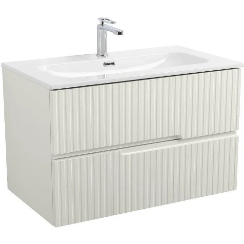 Тумба с раковиной Cezares Duet-N 80 DUET-N-800-2C-SO-AS-P+Duet 80 CZR-8095-80 подвесная Альпака брашированная