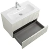 Тумба с раковиной Cezares Duet-N 80 DUET-N-800-2C-SO-AS-P+Duet 80 CZR-8095-80 подвесная Альпака брашированная