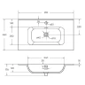 Тумба с раковиной Cezares Duet-N 80 DUET-N-800-2C-SO-AS-P+Duet 80 CZR-8095-80 подвесная Альпака брашированная