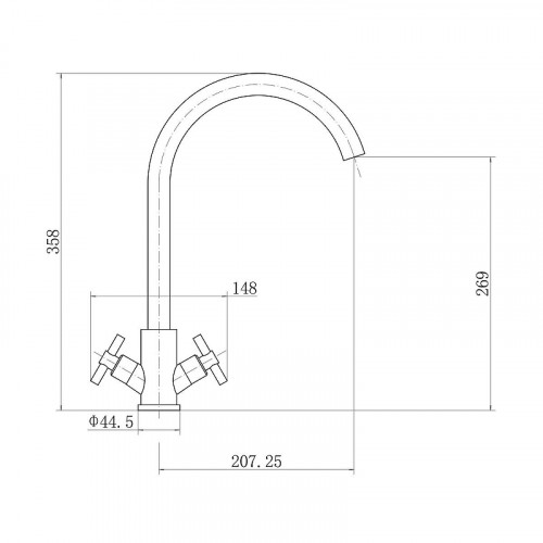 Смеситель для кухни Fashun A54028 цвет Сатин