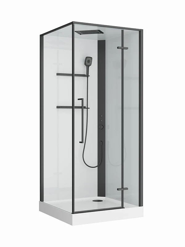 Душевая кабина BelBagno Uno 90х90 R UNO-CAB-A-1-90-C-NERO-Bi-TOP-R без гидромассажа