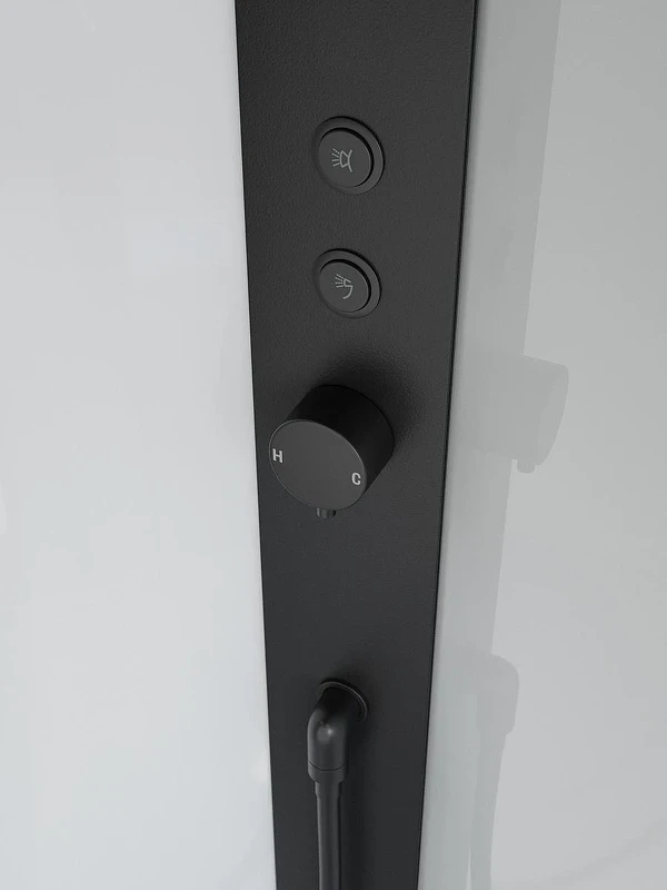 Душевая кабина BelBagno Uno 90х90 R UNO-CAB-A-1-90-C-NERO-Bi-TOP-R без гидромассажа