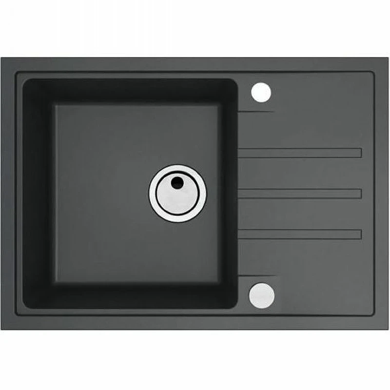 Кухонная мойка Alveus Granital Intermezzo 40 G91 Carbon 680x480x200 1144968 Угольная искусственный камень (литьевой мрамор) встраиваемая сверху, встраиваемая снизу