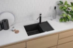 Кухонная мойка Alveus Granital Intermezzo 40 G91 Carbon 680x480x200 1144968 Угольная искусственный камень (литьевой мрамор) встраиваемая сверху, встраиваемая снизу