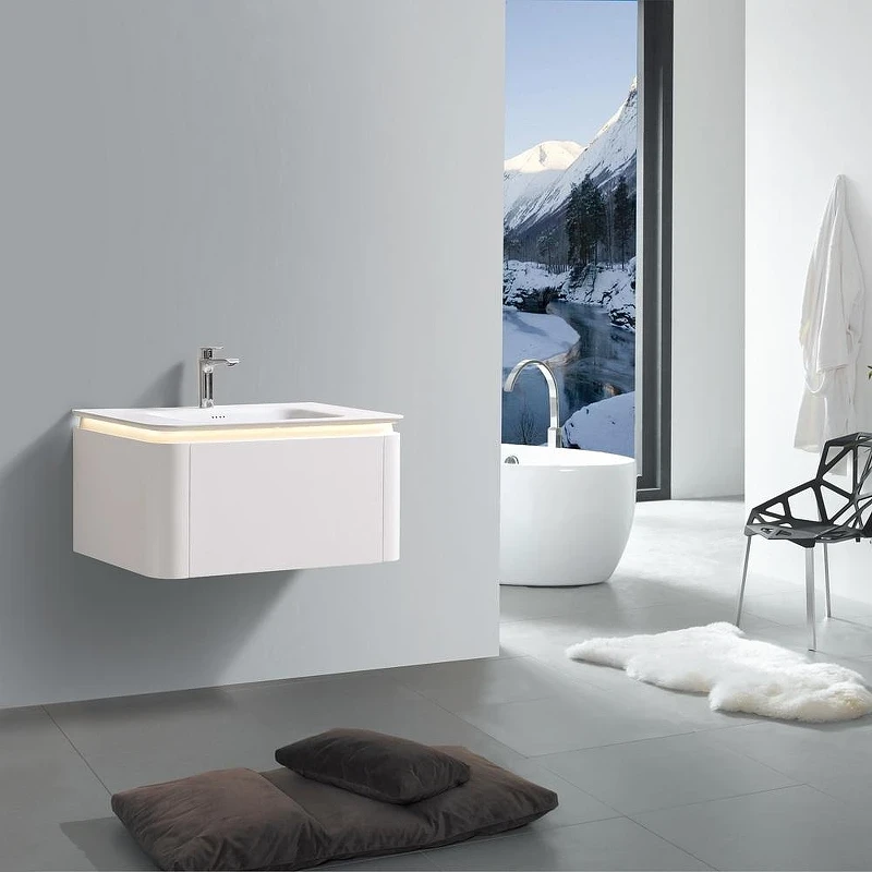 Тумба с раковиной Black&White Universe U925.700 70 925700 подвесная Milk White