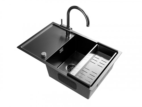 Смеситель для кухни Ulgran Steel US-021-002 цвет Черная брашированная сталь