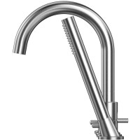 Смеситель на борт ванны Whitecross Y brushed nickel Y1232NIB Брашированный никель латунь