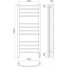 Электрический полотенцесушитель Terminus Классик П12 500х1250 4670078544476 Хром нержавеющая сталь