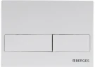 Комплект унитаза с инсталляцией Berges Floe Rimless 043278 с сиденьем Микролифт и Белой матовой клавишей смыва фарфор подвесной