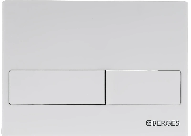 Комплект унитаза с инсталляцией Berges Floe Rimless 043278 с сиденьем Микролифт и Белой матовой клавишей смыва фарфор подвесной