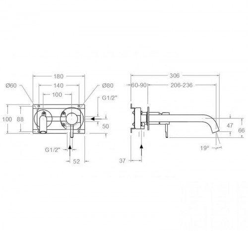 Смеситель для раковины Ramonsoler Odisea 392103NM Черный матовый
