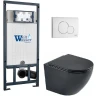 Комплект унитаза с инсталляцией WeltWasser MARBERG 507 + MERZBACH 043 MT-BL + MAR 507 RD GL-WT 10000011358 цвет Белый глянцевый с сиденьем Микролифт и клавишей смыва цвет Белый глянцевый