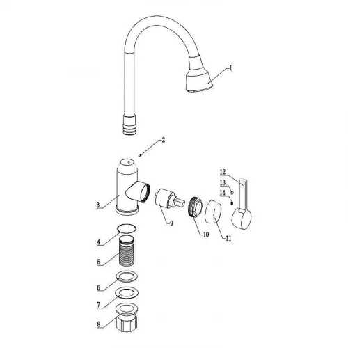 Смеситель для кухни Fmark FS8266H-01 цвет Черный