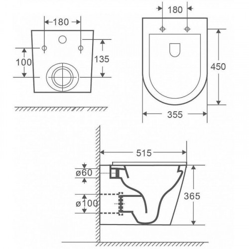 Комплект унитаза с инсталляцией WeltWasser AMBERG 506 ST + SALZBACH 043 MT-GR + AMBERG RD-BL 10000011582 цвет Серый матовый с сиденьем Микролифт и клавишей смыва цвет Черный