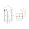 Душевой уголок RGW Passage 70x80 060814478-14 профиль цвет Черный стекло прозрачное