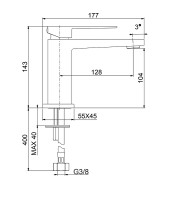 Смеситель для раковины Fiore Kube 100BB8516